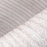 Simple Round Cotton Blend White Oval Pattern Area Rug Image - 9