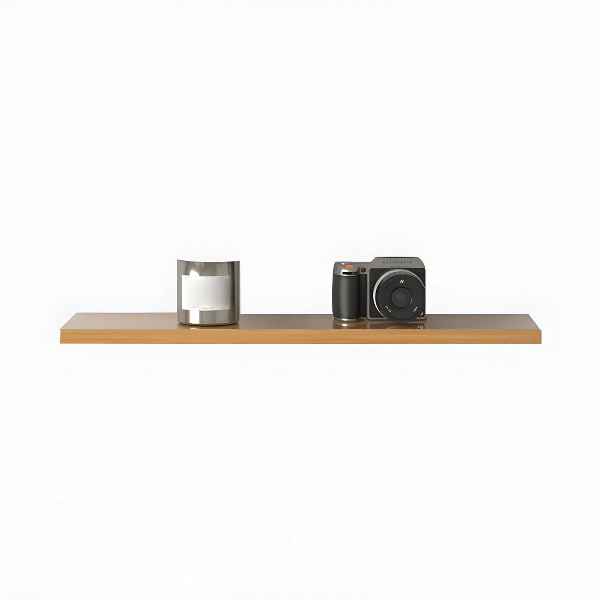 Simple Scandinavian Floating Shelf Wooden Bookshelf Image - 10