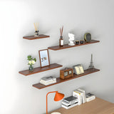 Simple Scandinavian Floating Shelf Wooden Bookshelf Image - 16