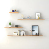 Simple Scandinavian Floating Shelf Wooden Bookshelf Image - 18