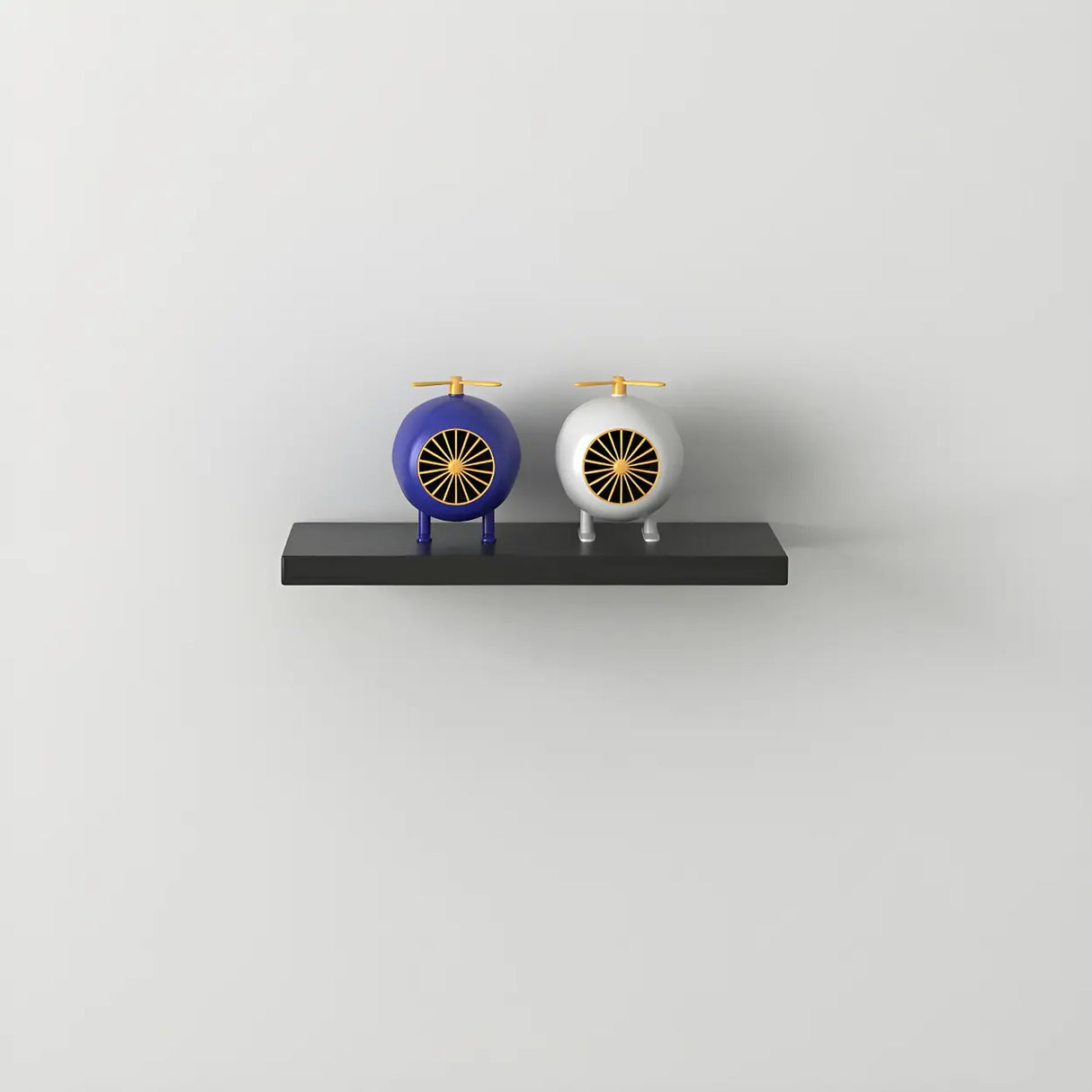 Simple Scandinavian Floating Shelf Wooden Bookshelf Image - 2