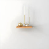Simple Scandinavian Floating Shelf Wooden Bookshelf Image - 20