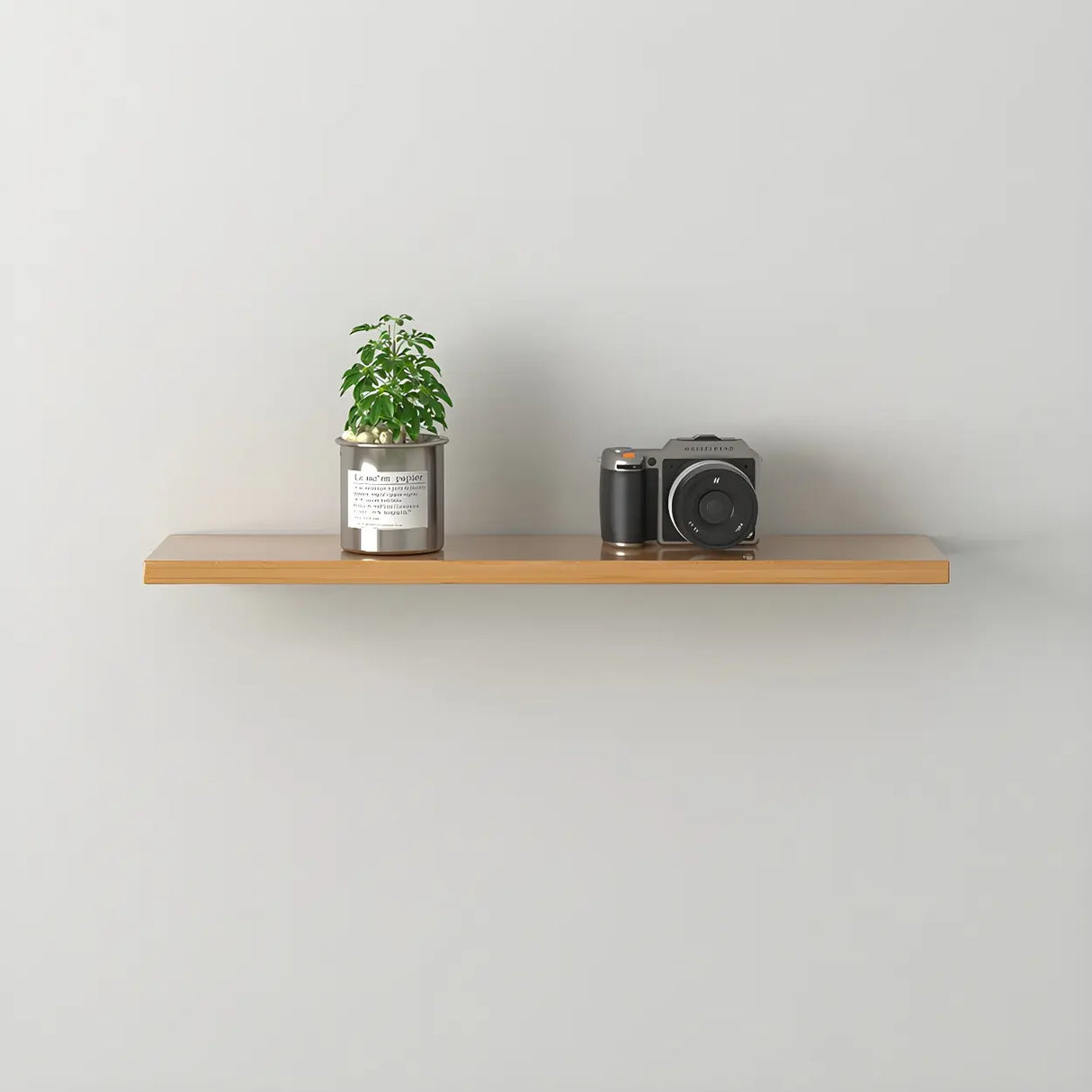 Simple Scandinavian Floating Shelf Wooden Bookshelf Image - 23