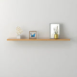 Simple Scandinavian Floating Shelf Wooden Bookshelf Image - 25