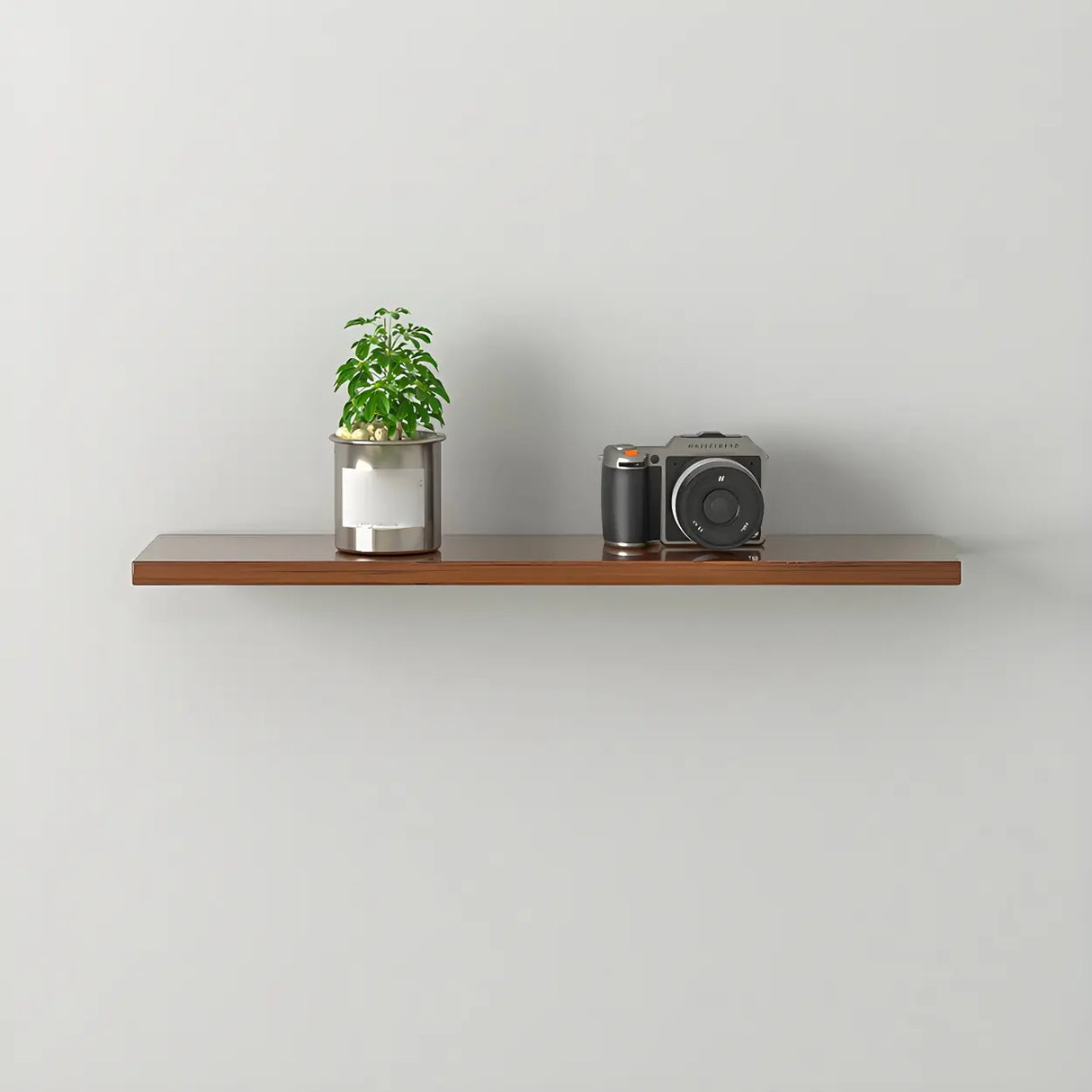 Simple Scandinavian Floating Shelf Wooden Bookshelf Image - 29