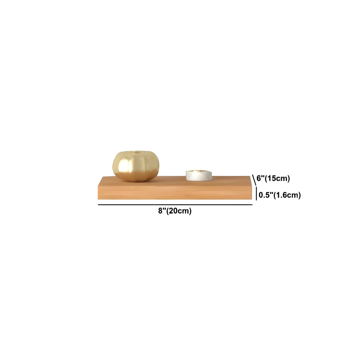 Simple Scandinavian Floating Shelf Wooden Bookshelf Image - 36