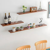 Simple Scandinavian Floating Shelf Wooden Bookshelf Image - 4