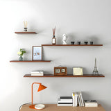Simple Scandinavian Floating Shelf Wooden Bookshelf Image - 8