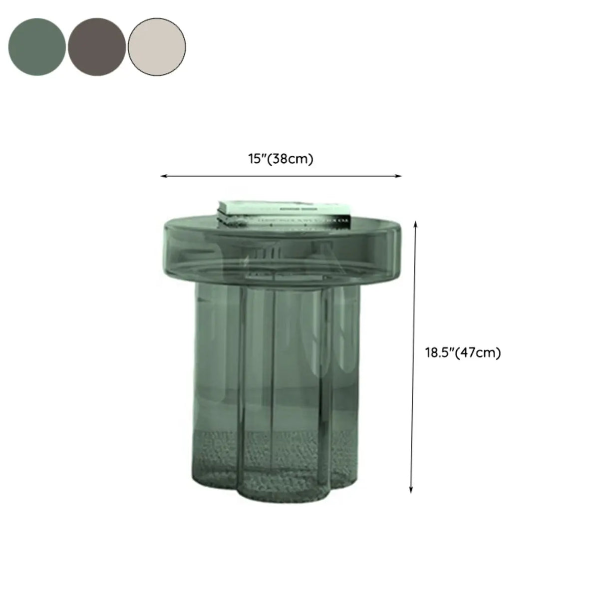 Simple Scratch Resistant Glass Round Coffee Table 