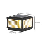 Simple Solar Square Metal Outdoor LED Pillar Light Image - 19