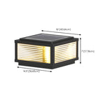 Simple Solar Square Metal Outdoor LED Pillar Light Image - 21