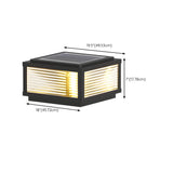 Simple Solar Square Metal Outdoor LED Pillar Light Image - 22