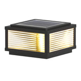 Simple Solar Square Metal Outdoor LED Pillar Light Image - 7
