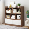 Simple Solid Wood Modern Rectangular Wide Bookcase Image - 22