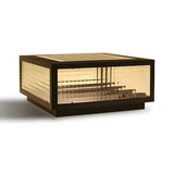 Simple Square Glass Solar Outdoor LED Post Table Lamp Image - 6