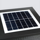 Simple Square Glass Solar Outdoor LED Post Table Lamp Image - 8
