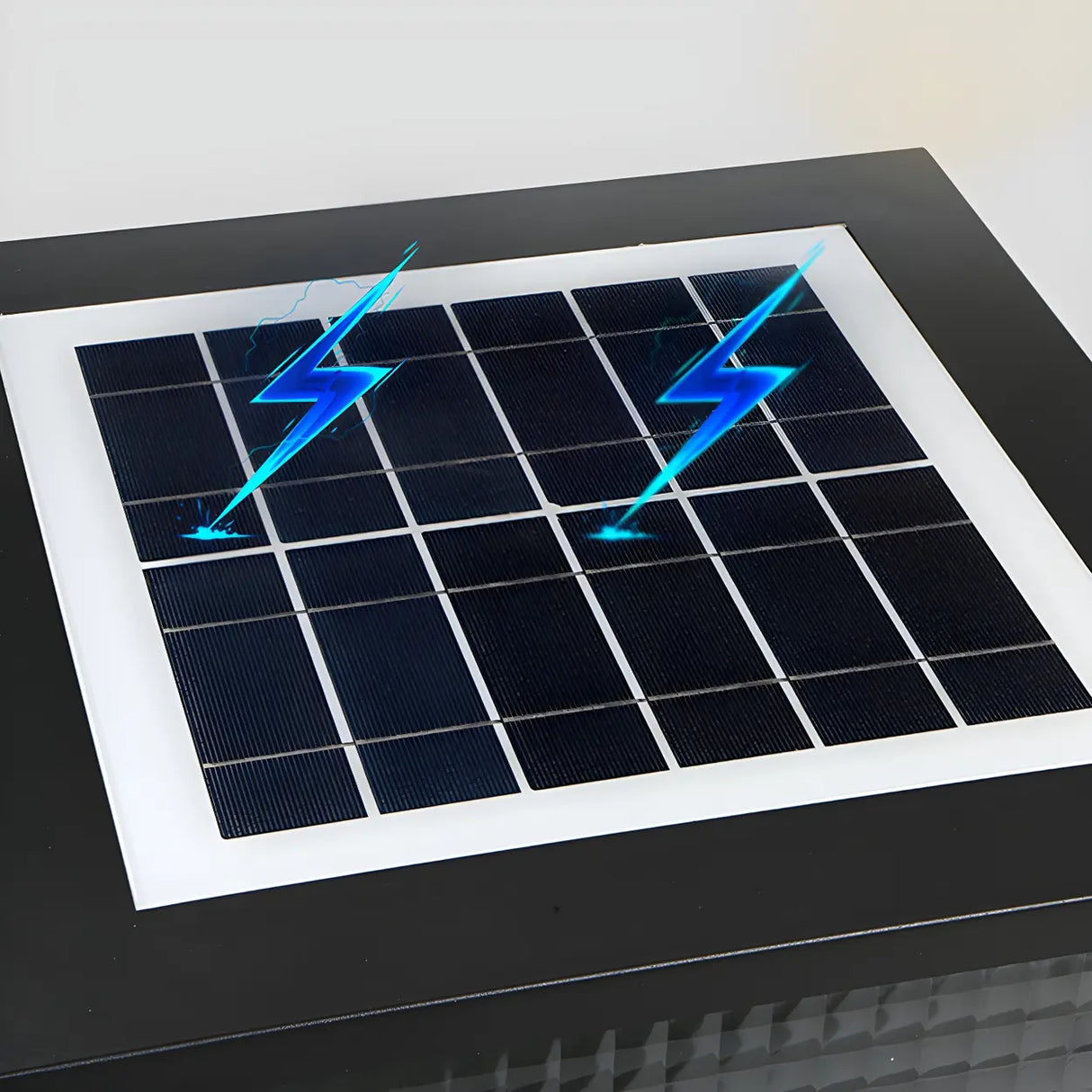 Simple Square Glass Solar Outdoor LED Post Table Lamp Image - 9