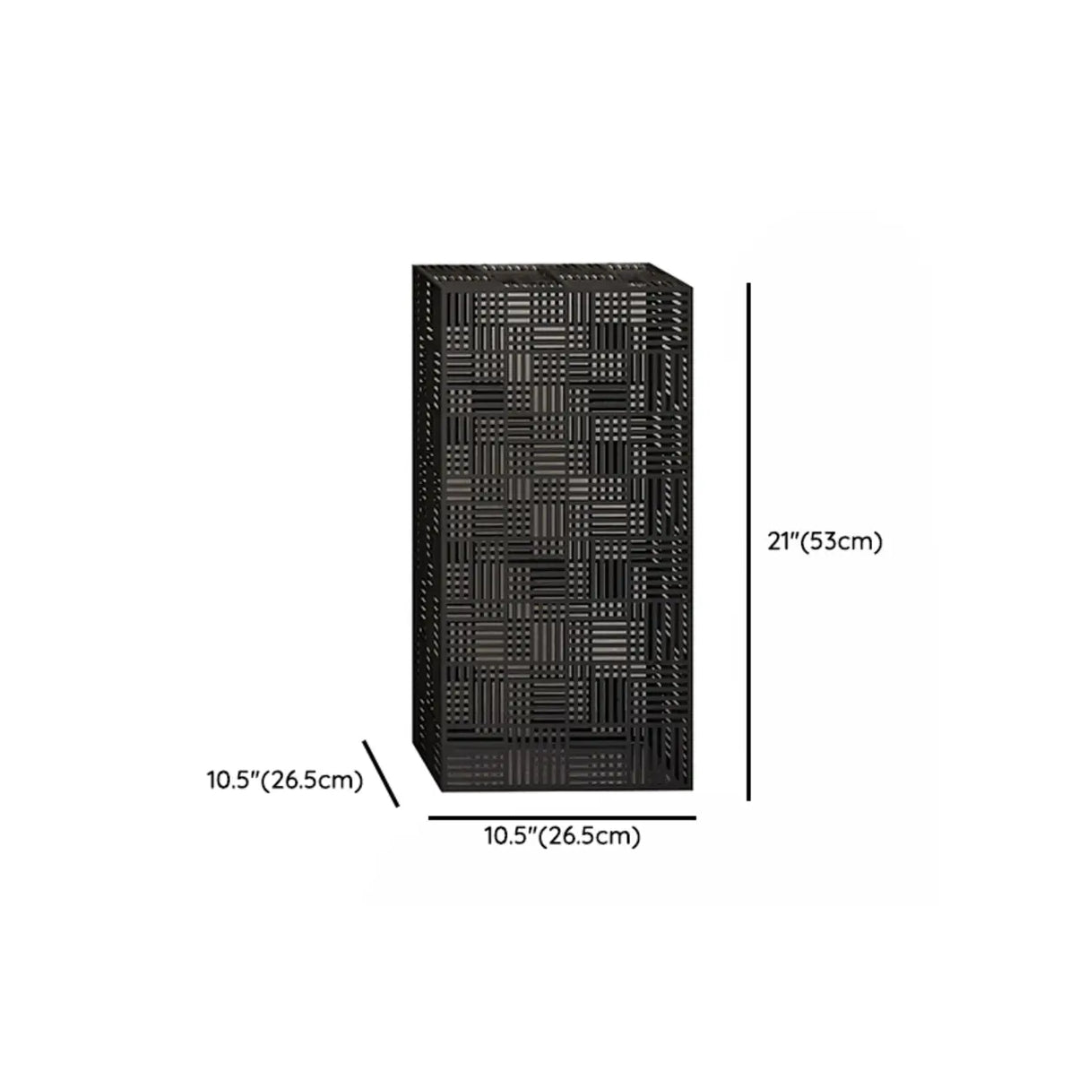 Simple Square Metal Frame Black Display Plant Table 