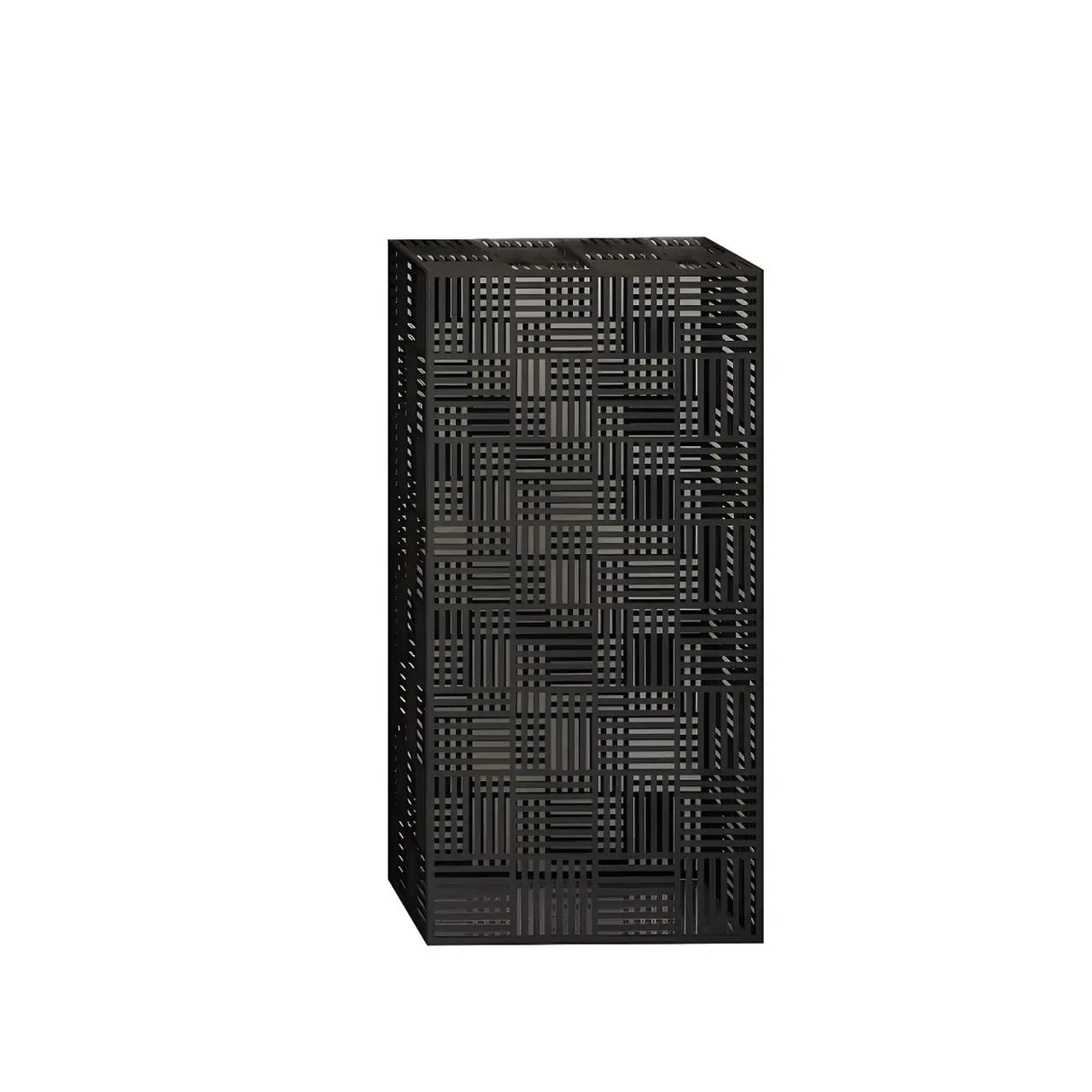 Simple Square Metal Frame Black Display Plant Table Image - 2