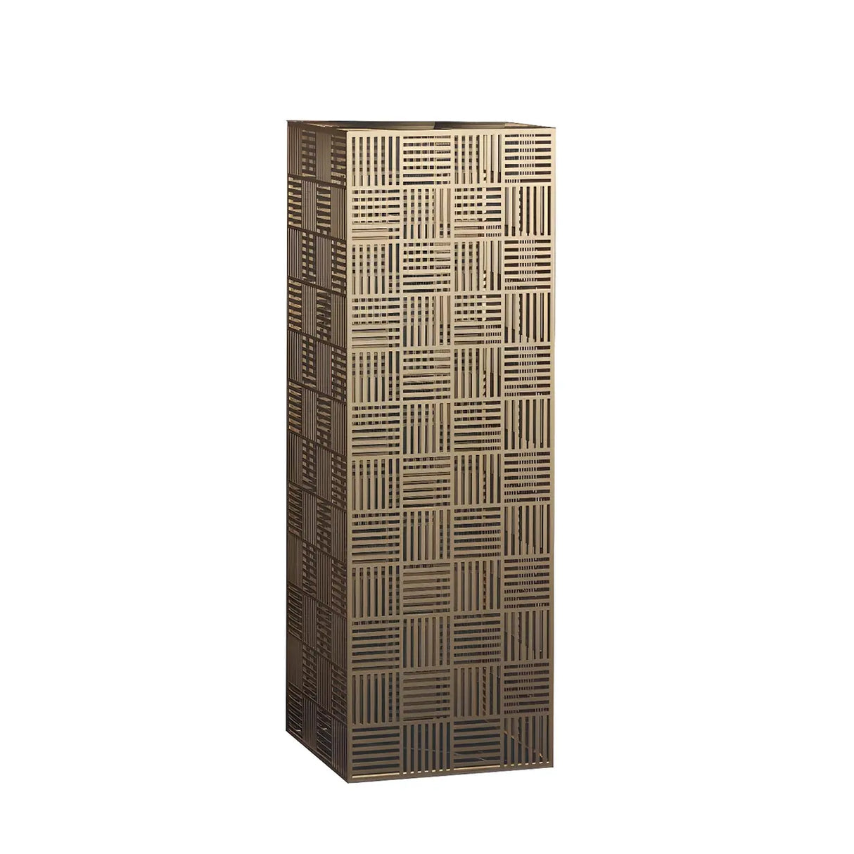 Simple Square Metal Frame Black Display Plant Table Image - 7