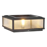 Simple Square Metal Outdoor Pool Column Caps Light Image - 5
