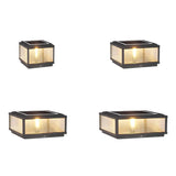 Simple Square Metal Outdoor Pool Column Caps Light Image - 6