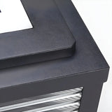 Simple Square Metal Outdoor Pool Column Caps Light Image - 8