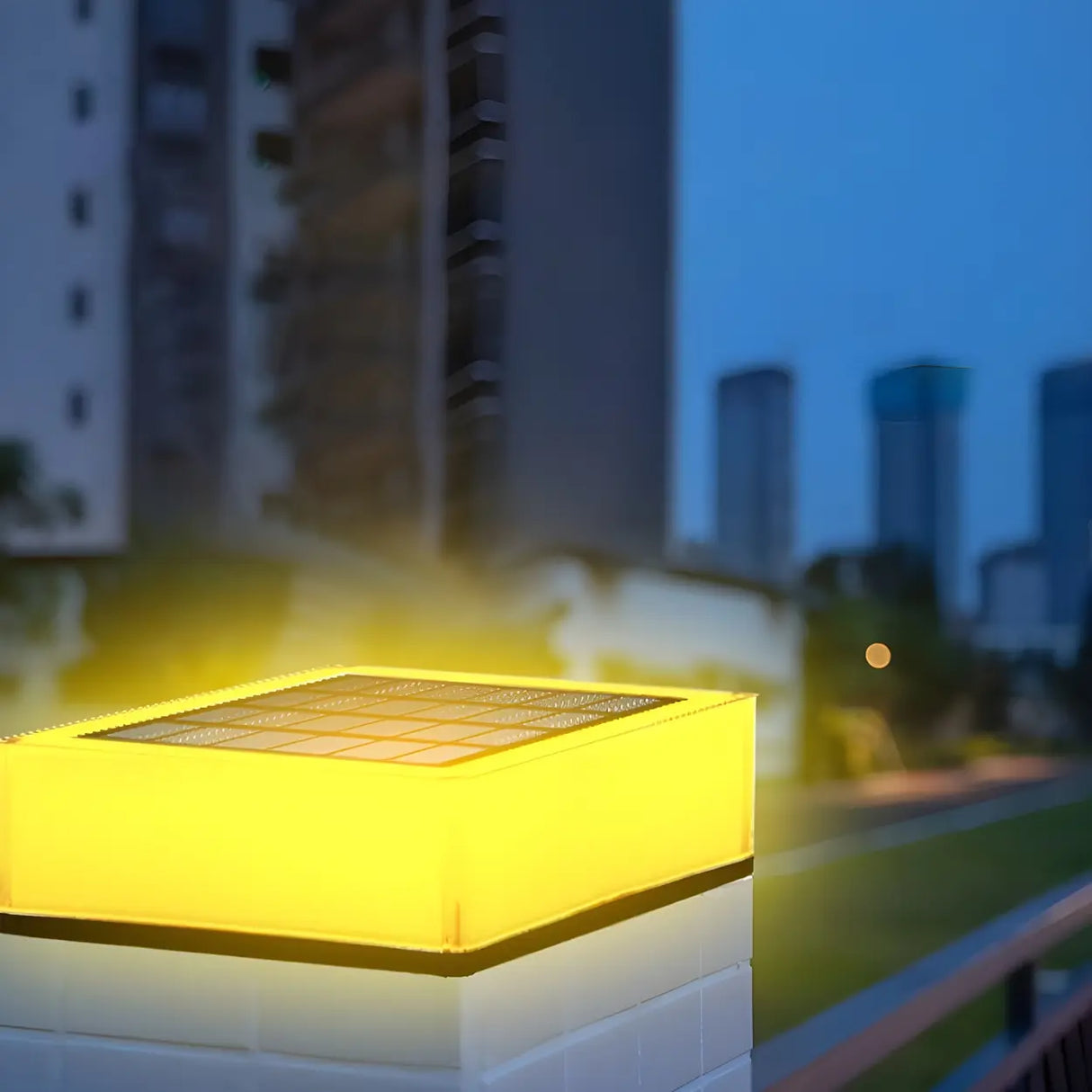 Simple Square Solar Outdoor Waterproof Post Caps Light Image - 5