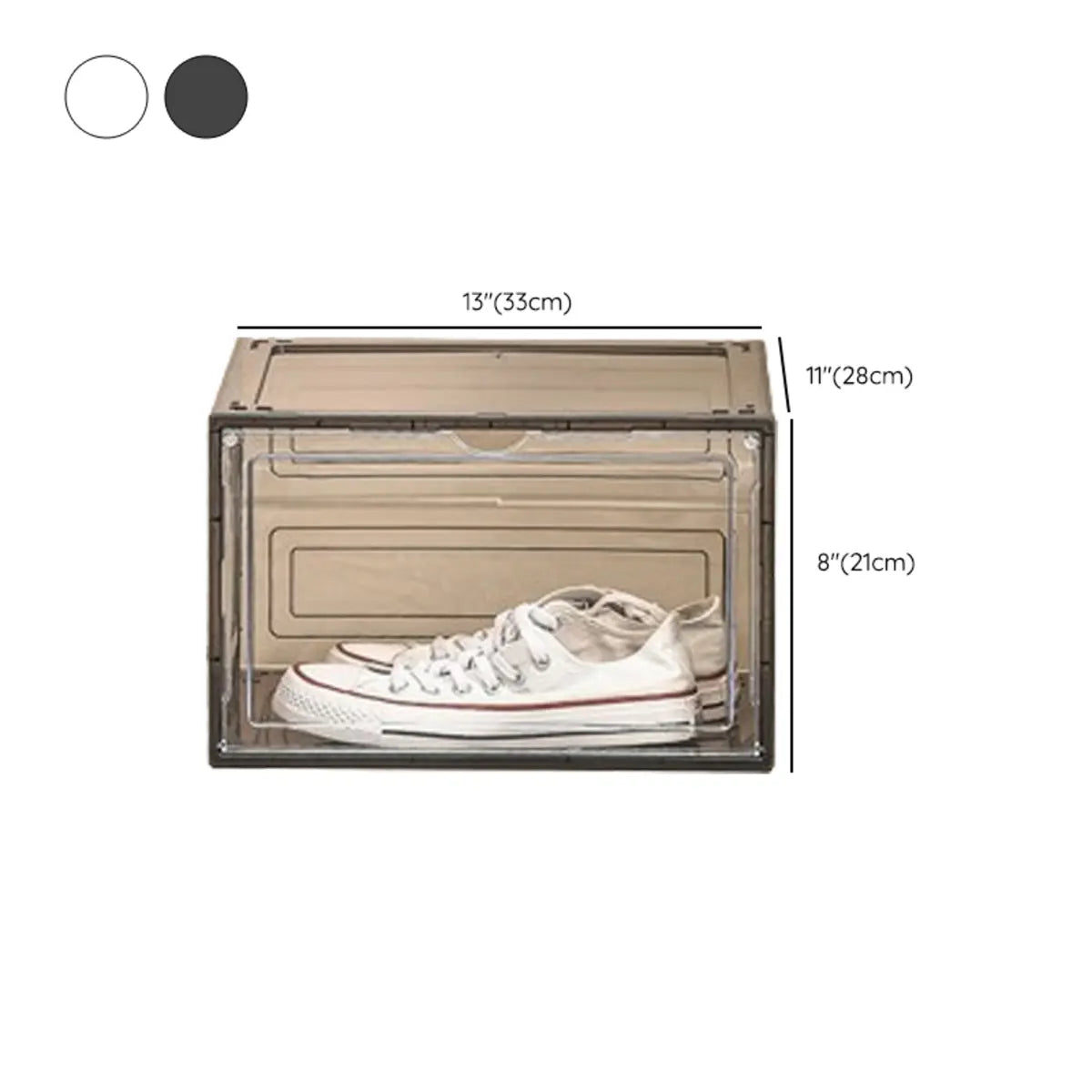 Simple Stackable Plastic Entryway Clear Shoe Storage Box 