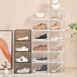 Simple Stackable Plastic Entryway Clear Shoe Storage Box Image - 2