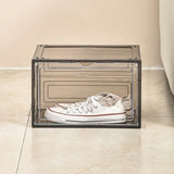 Simple Stackable Plastic Entryway Clear Shoe Storage Box Image - 9