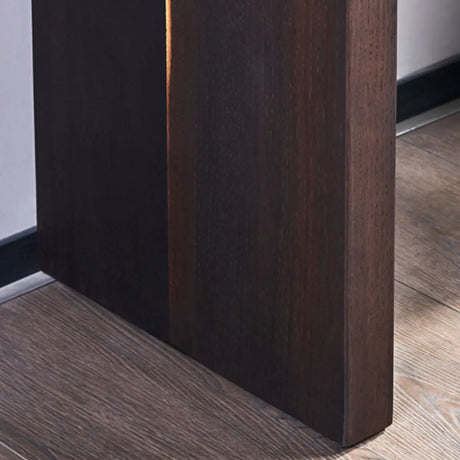 Simple Standard Wood Brown Sled Hallway Console Table Image - 2