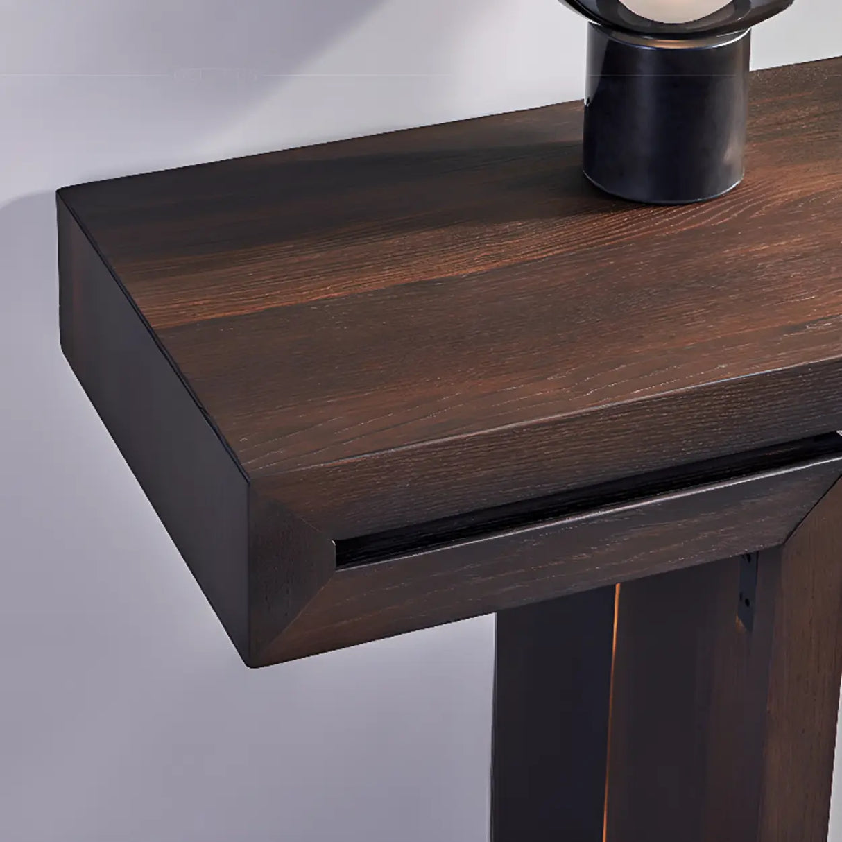 Simple Standard Wood Brown Sled Hallway Console Table Image - 4
