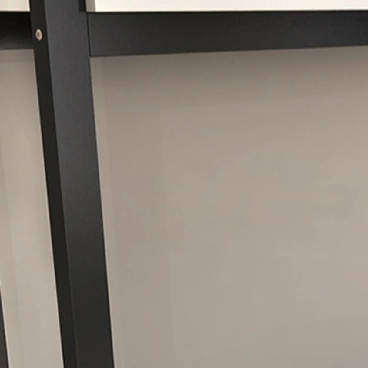 Simple Storage Oak Top White Trestle Frame Console Table Image - 14