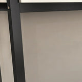 Simple Storage Oak Top White Trestle Frame Console Table Image - 14