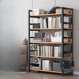 Simple Style Open Back Steel Frame Display Bookcase Image - 12