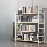 Simple Style Open Back Steel Frame Display Bookcase Image - 19