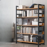 Simple Style Open Back Steel Frame Display Bookcase Image - 20