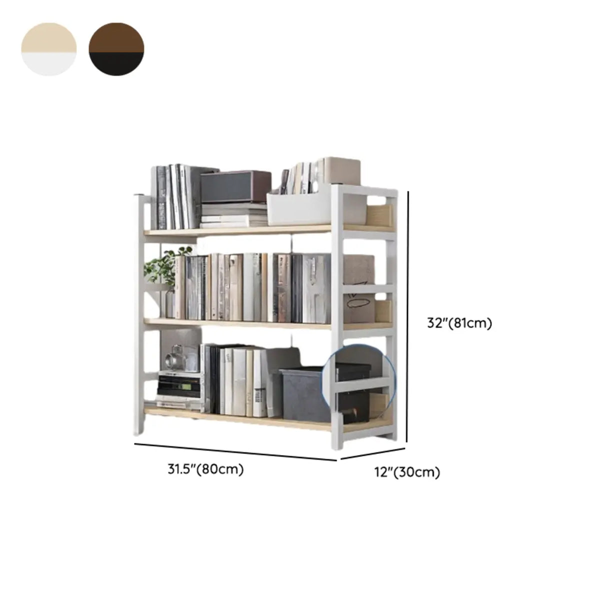 Simple Style Open Back Steel Frame Display Bookcase Image - 29