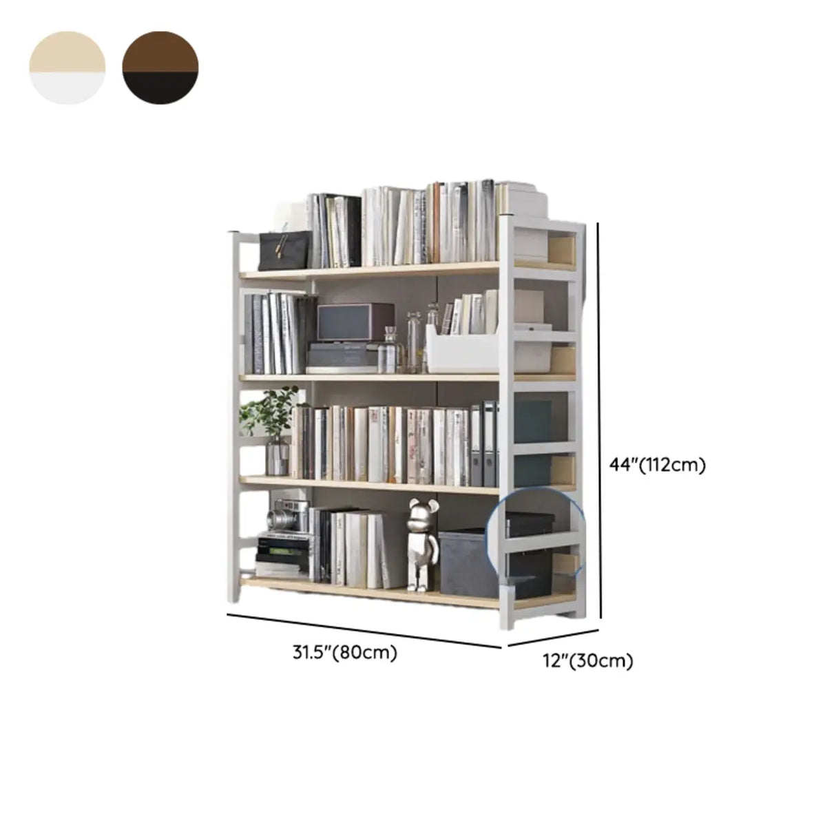 Simple Style Open Back Steel Frame Display Bookcase Image - 30