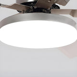 Simple Stylish Steel 5-Blade Ceiling Fan with Light Image - 11