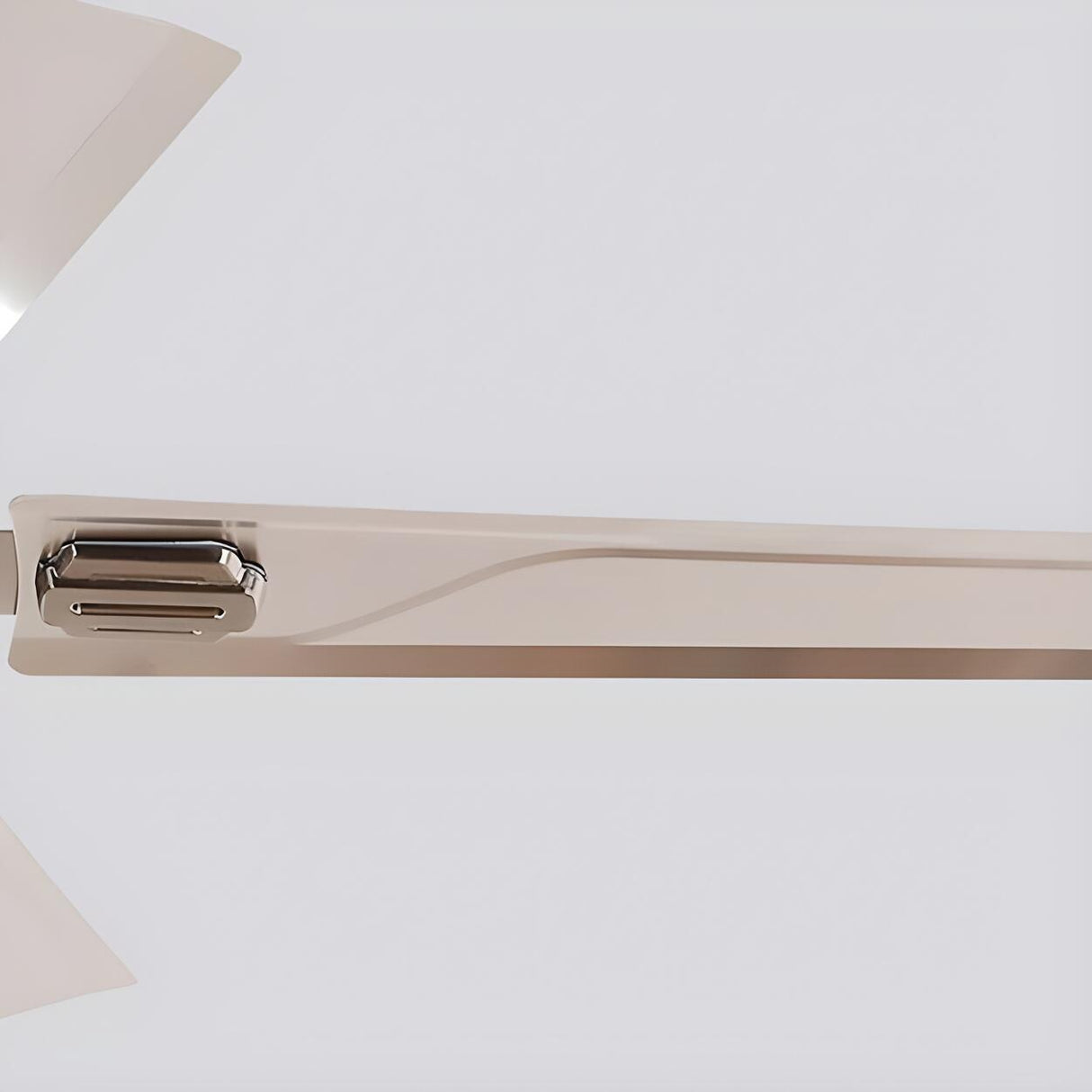Simple Stylish Steel 5-Blade Ceiling Fan with Light Image - 12