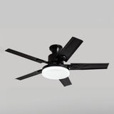 Simple Stylish Steel 5-Blade Ceiling Fan with Light Image - 7