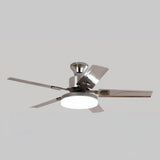 Simple Stylish Steel 5-Blade Ceiling Fan with Light Image - 8