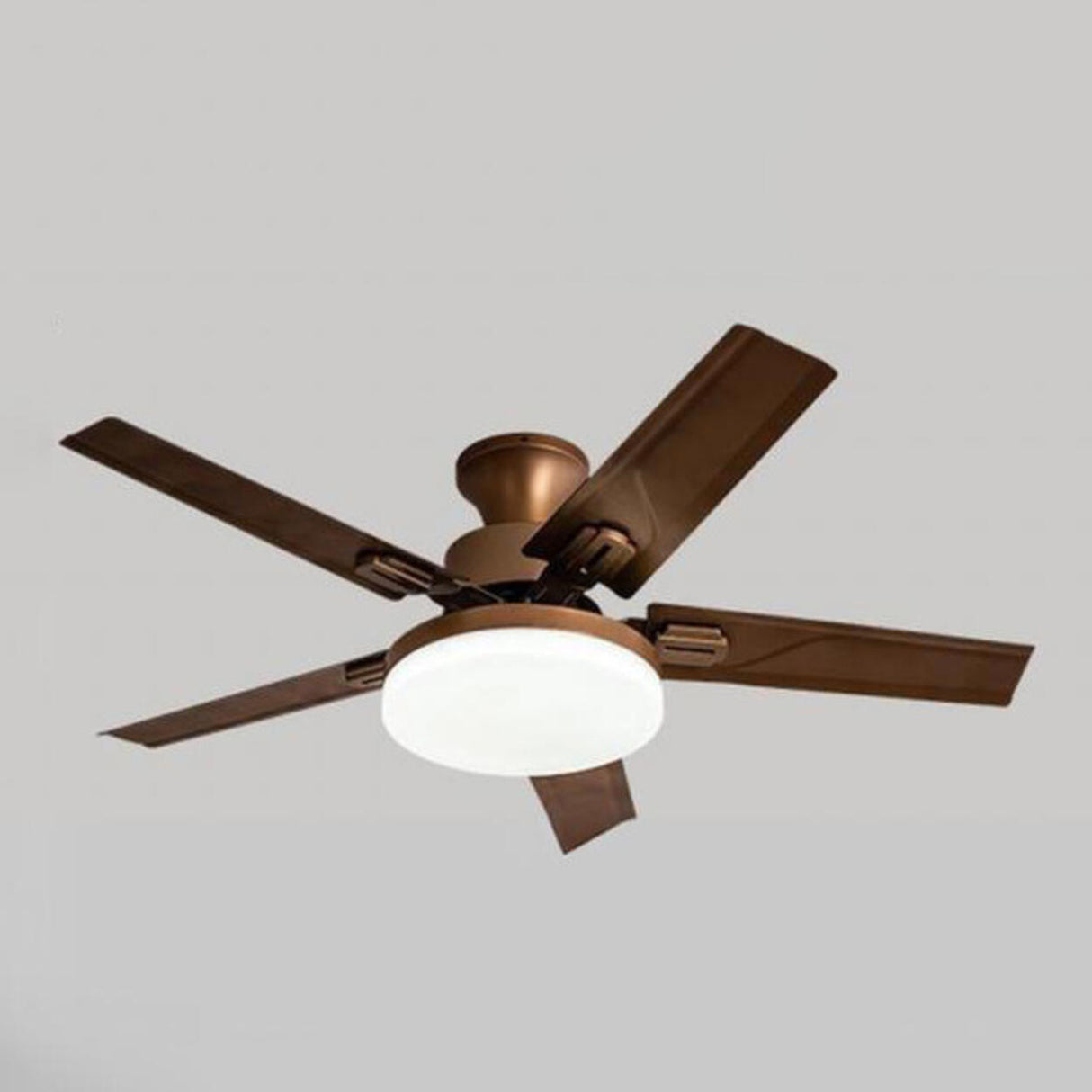 Simple Stylish Steel 5-Blade Ceiling Fan with Light Image - 9