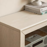 Simple Tiered Glass Beige Wood Barrister Bookcases Image - 7
