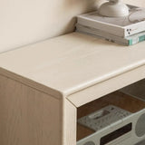 Simple Tiered Glass Beige Wood Barrister Bookcases Image - 7