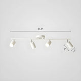 Simple Tubular Metal Ceiling Fixed Track Light White Image - 14