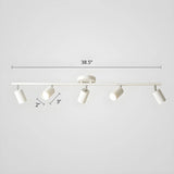 Simple Tubular Metal Ceiling Fixed Track Light White #size