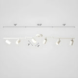 Simple Tubular Metal Ceiling Fixed Track Light White Image - 16